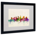 Trademark Fine Art 'Columbus, Ohio' 16" x 20" Black Frame Art