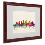 Trademark Fine Art 'Columbus, Ohio' 16" x 20" Wood Frame Art