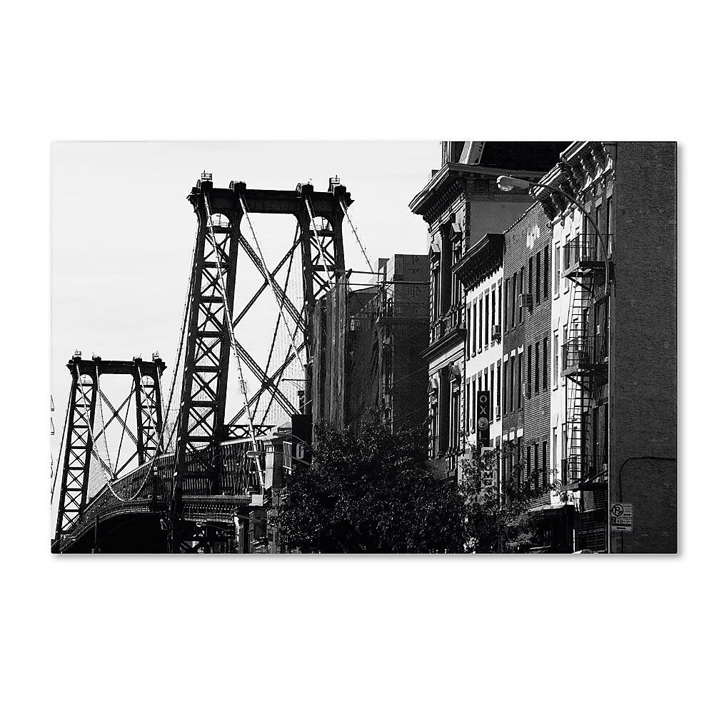 Trademark Fine Art 12" x 19" Wooden Frame Williamsburg Bridge