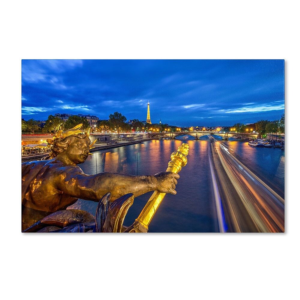 Trademark Fine Art 12" x 19" Wooden Frame Alexander Bridge Paris