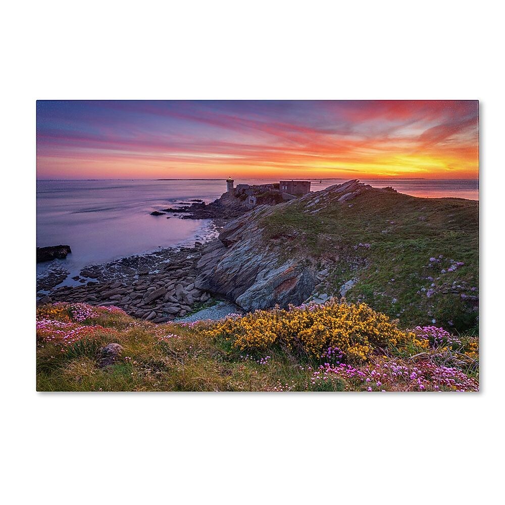 Trademark Fine Art 12" x 19" Wooden Frame Brittany In Flowers