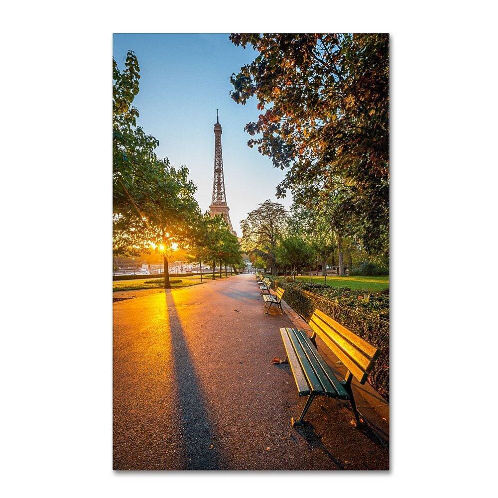 Trademark Fine Art 19" x 12" Wooden Frame Crazy Morning Light Paris
