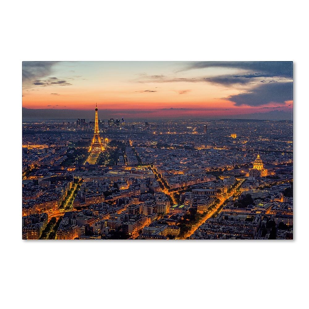 Trademark Fine Art 12" x 19" Wooden Frame The Roofs of Paris