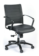 Eurotech High Back Titanium Frame Leather Executive Chair, Black