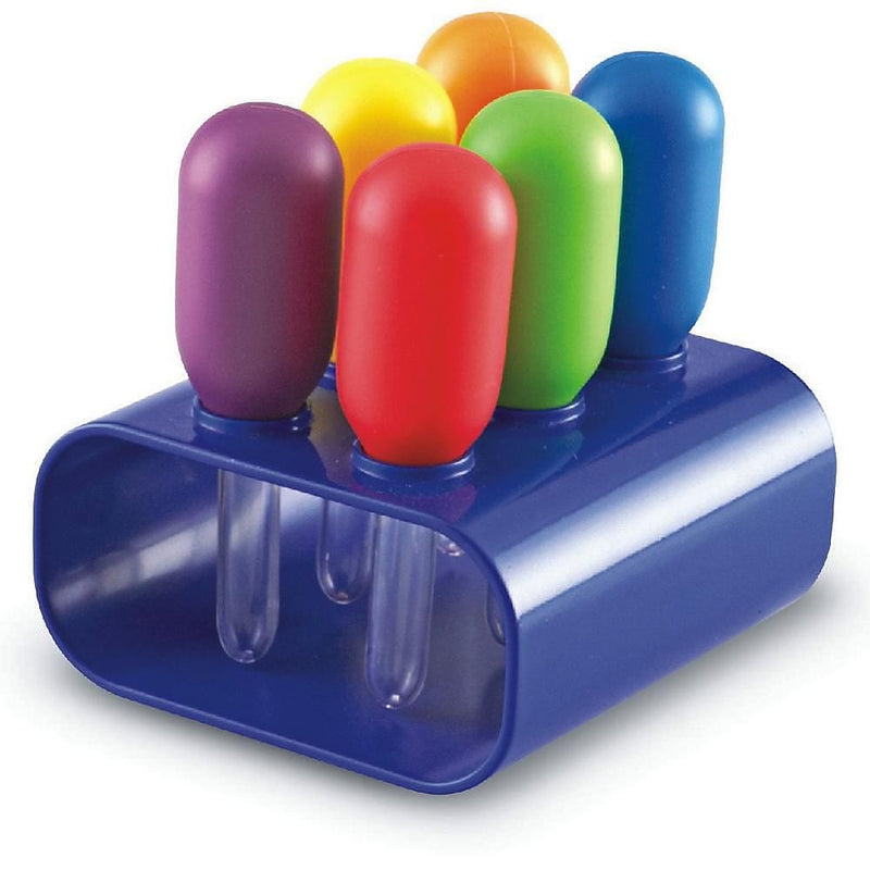 Learning Resources Primary Science Jumbo Eyedroppers With Stand, Grades PreK and Up, 6/Pack