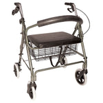 Briggs Healthcare Lightweight Extra-Wide Heavy-Duty Folding Aluminum Rollator, Titanium (501-1029-4100)