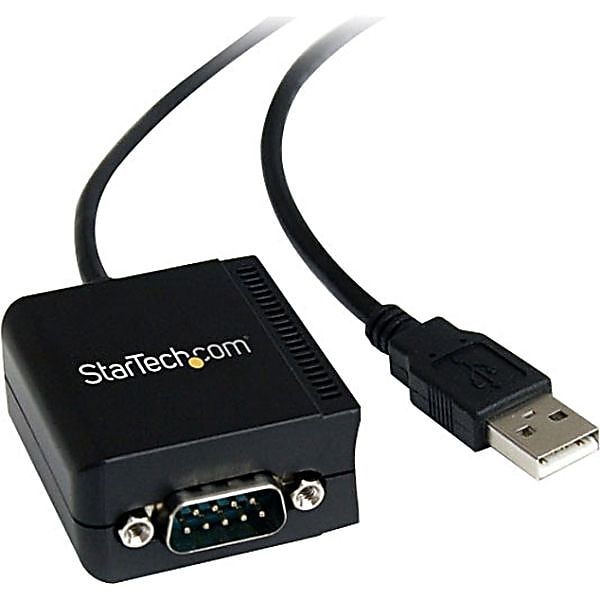StarTech 6' USB to Serial RS232 Adapter Cable With COM Retention, Black
