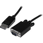 StarTech 3' DisplayPort to VGA Adapter Converter Cable, Black
