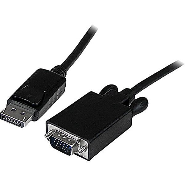 StarTech 3' DisplayPort to VGA Adapter Converter Cable, Black