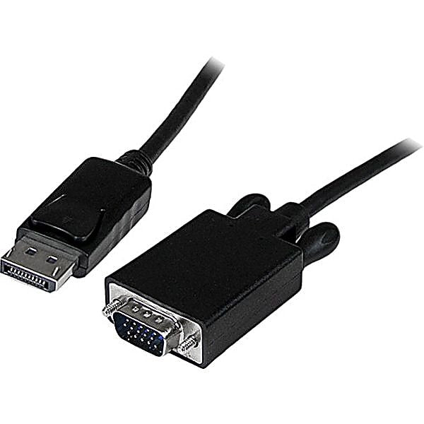 StarTech 3' DisplayPort to VGA Adapter Converter Cable, Black