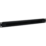 StarTech 1U Brush Strip Horizontal Server Rack Cable Management Panel, Black