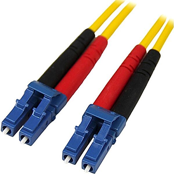 StarTech 3.28' LC/LC OS1 Singlemode Duplex Fiber Optic Patch Cable, Yellow