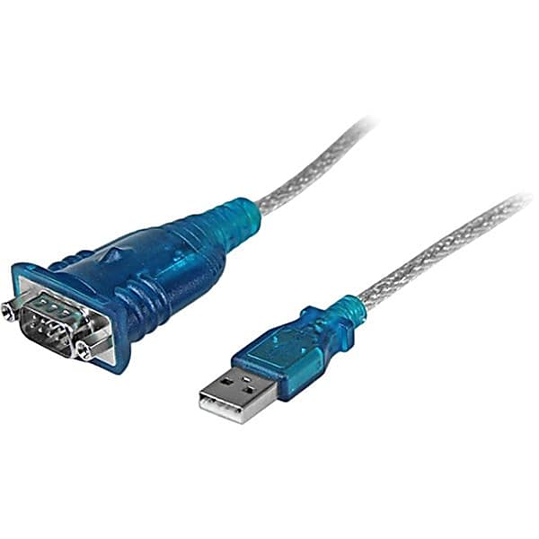 StarTech 1' USB to RS232 Serial Adapter Cable, Black