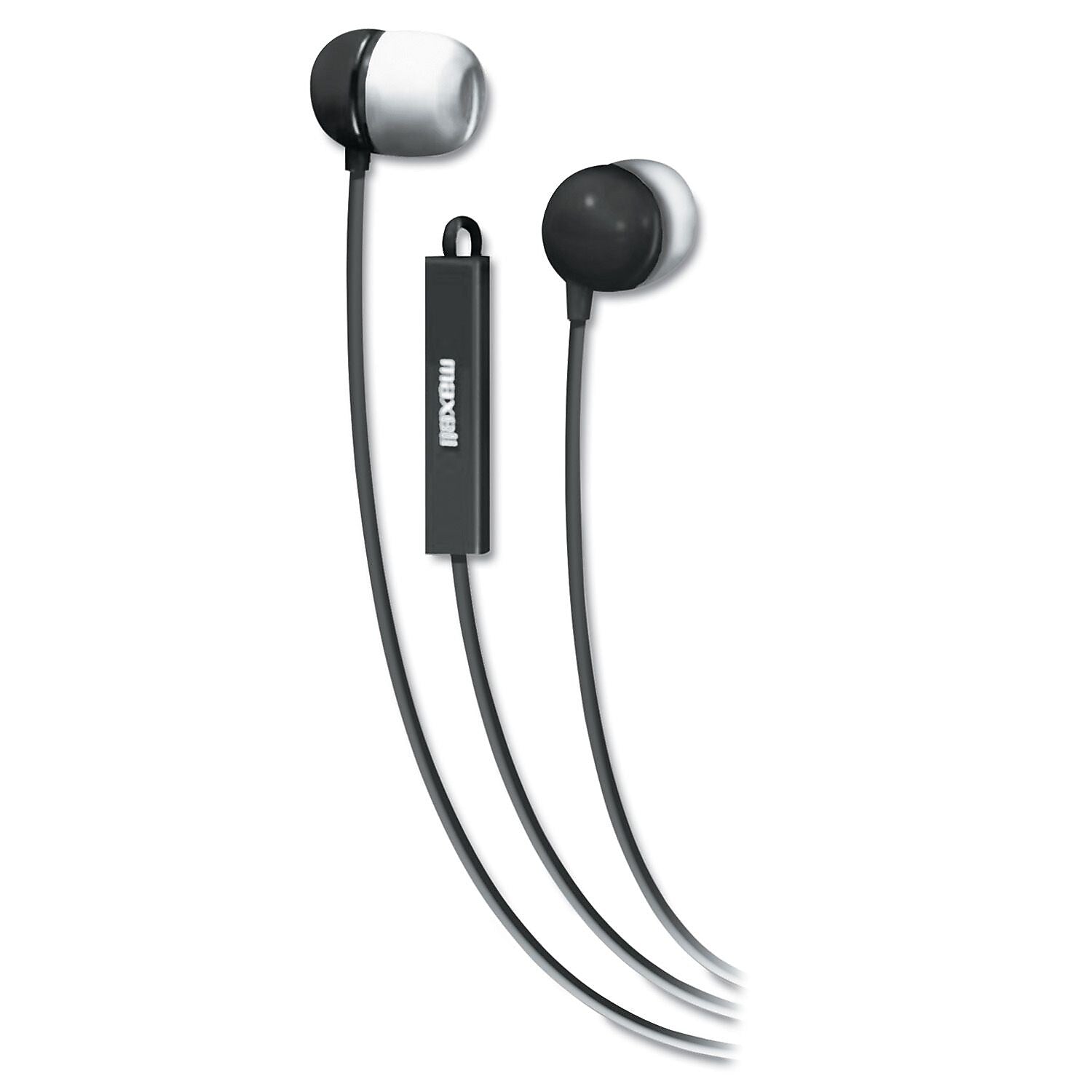 Maxell Microphone 190300 In-Ear Earbuds,  Black