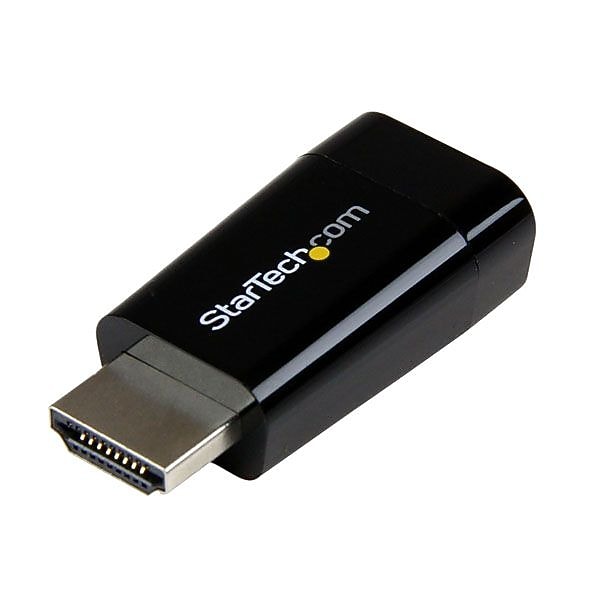StarTech Compact HDMI Male to VGA Female Adapter Converter, Black