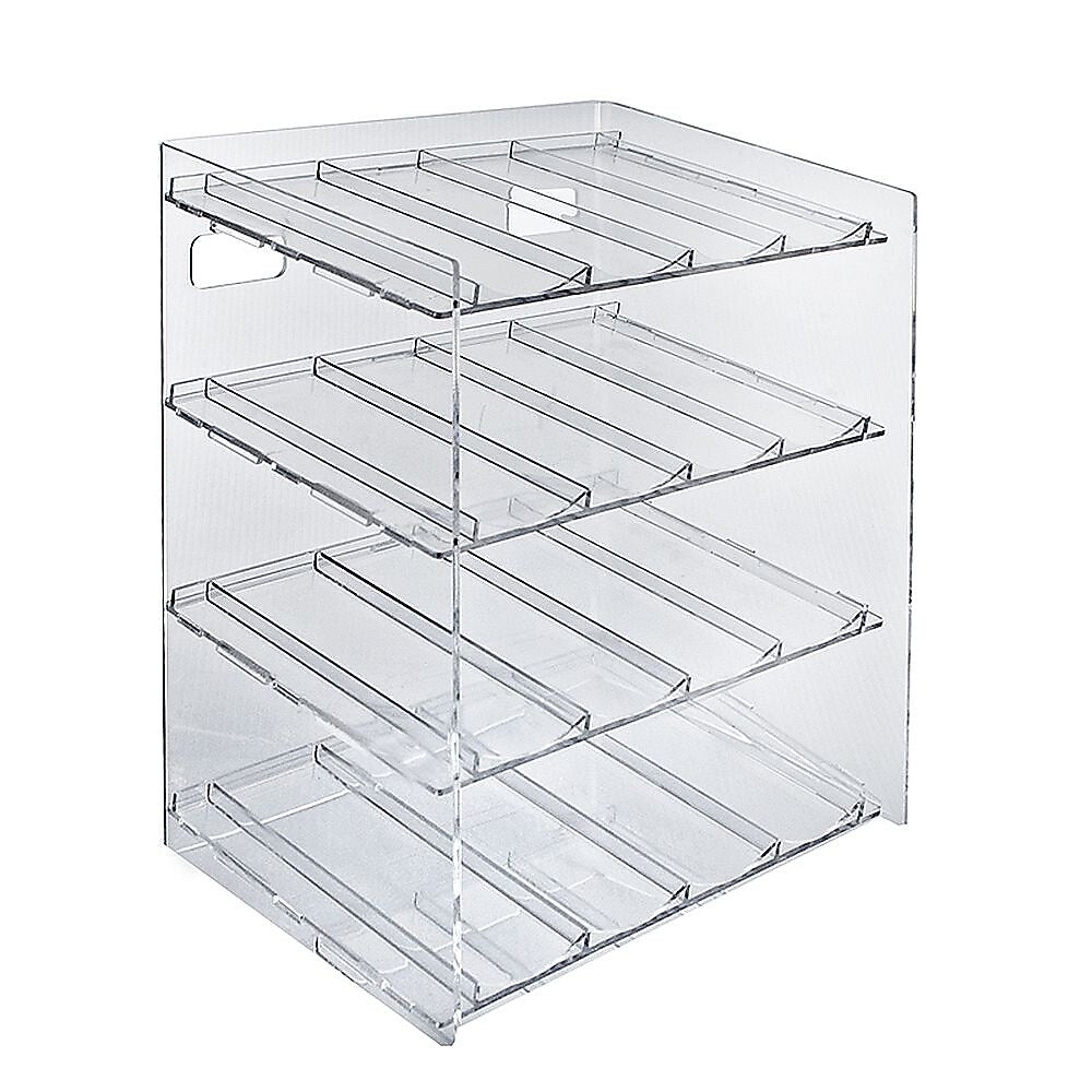 Azar Displays 4-tiered 16 Compartment Pegboard Cosmetic Counter Display