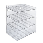 Azar Displays 4-tiered 16 Compartment Pegboard Cosmetic Counter Display