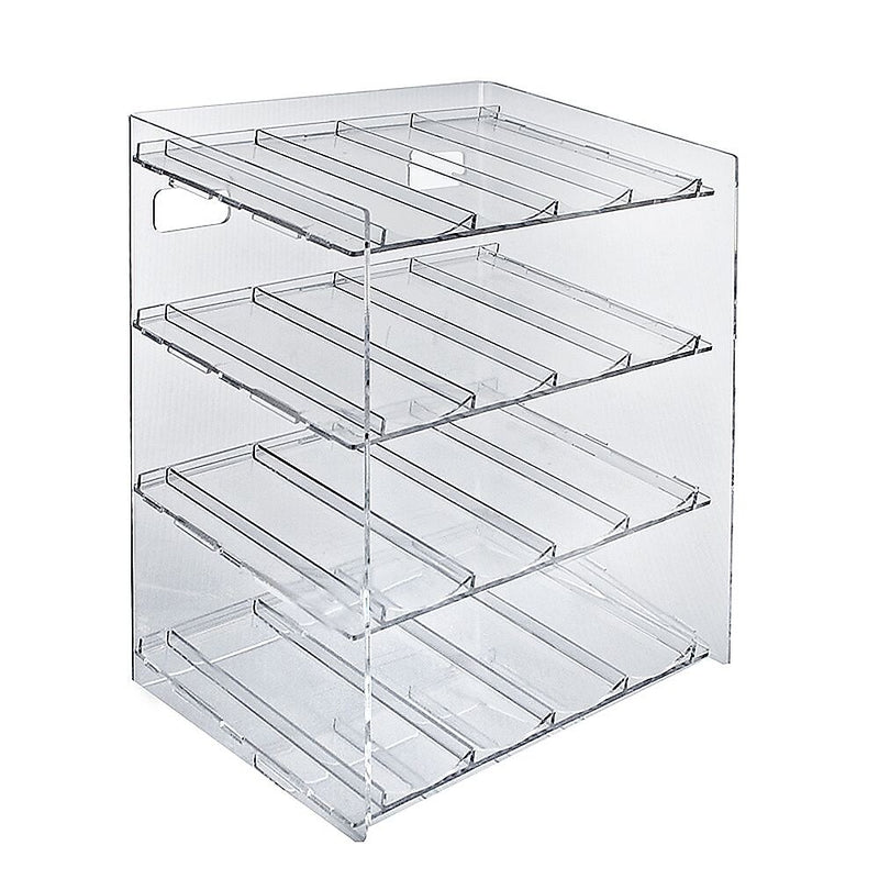 Azar Displays 4-tiered 16 Compartment Pegboard Cosmetic Counter Display