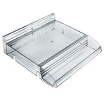 Azar Displays Modular Adjustable Plastic Cosmetic Tray with Tester Tray, 2/Pk