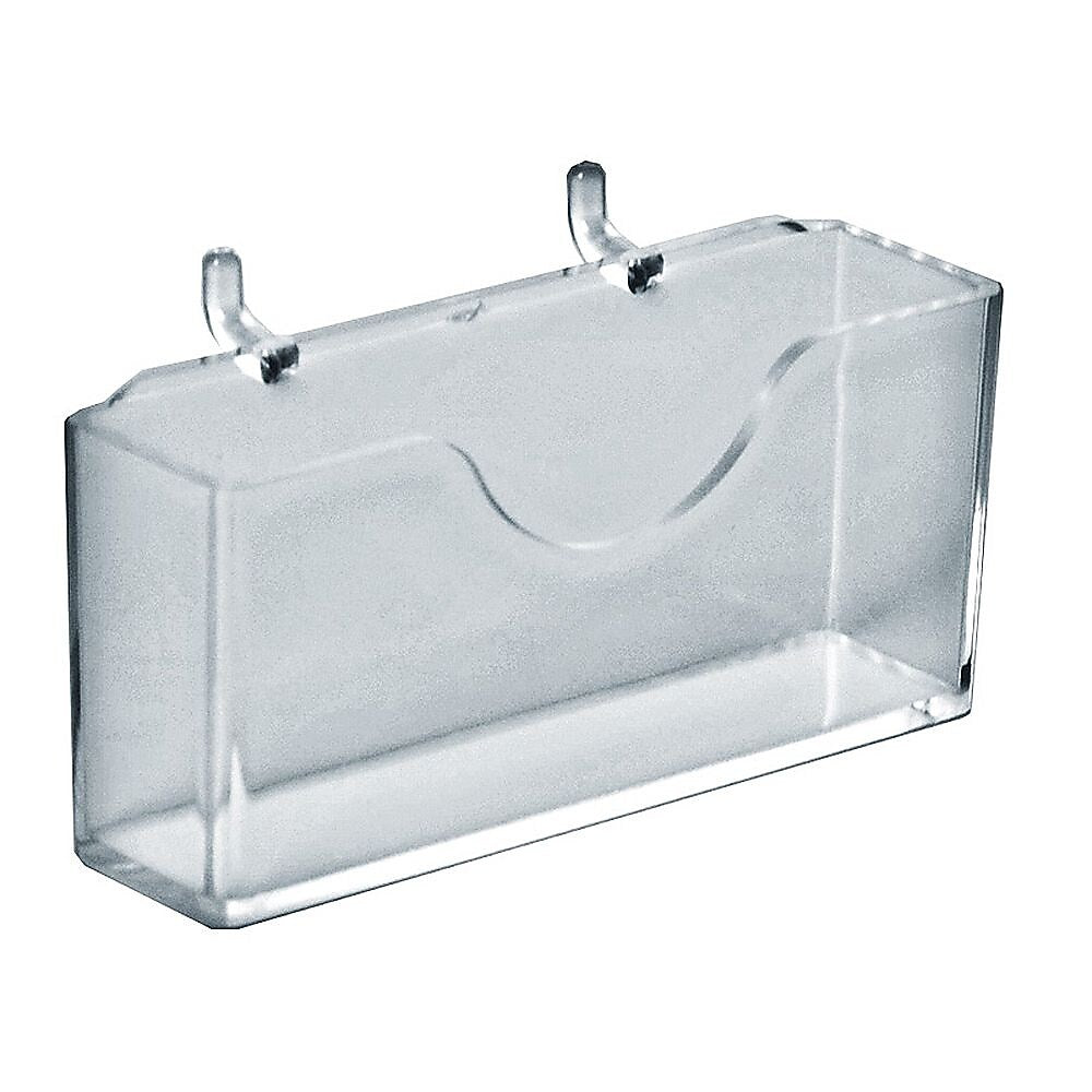 Azar Card Holder, 4.125" x 2", Horizontal, Desktop/Wall, Clear, Acrylic, 10/Pack (252008-10PK )