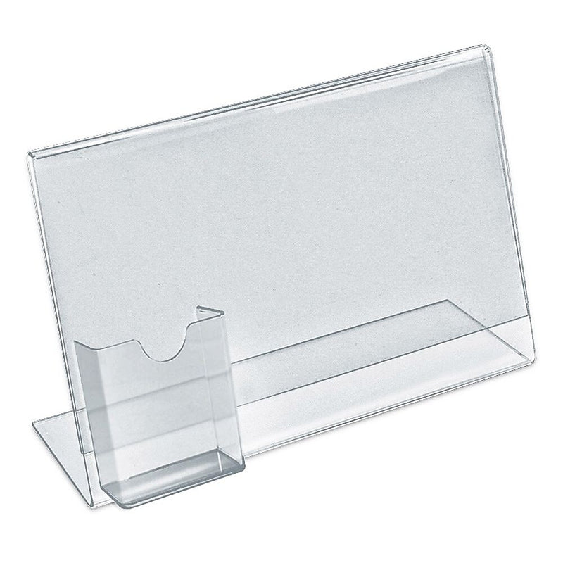 Azar Sign Holder, 11" x 8.5", Horizontal, Table Top, Clear, Acrylic, 10/Pack (252043)