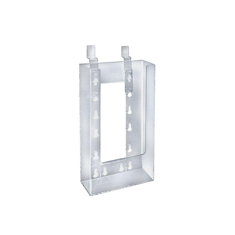 Azar Brochure Holder, 4.125" x 9", Vertical, Wall Mounted, Clear, Plastic, 10/Pack (252343)