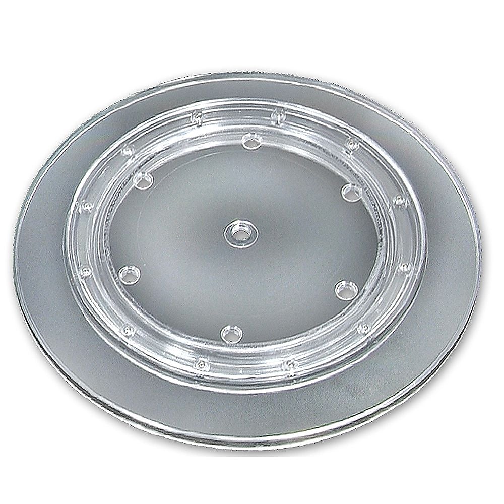 Azar Displays 15" Plastic Revolving Display Sloped Base Clear