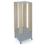 Azar Displays 64" Pegboard Four Tower Display, Almond (700228-ALM)