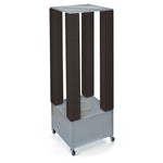 Azar Displays 64" Pegboard Four Tower Display Black