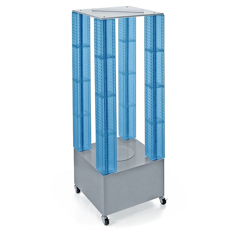 Azar Displays 64" Pegboard Four Tower Display, Blue (700228-BLU)