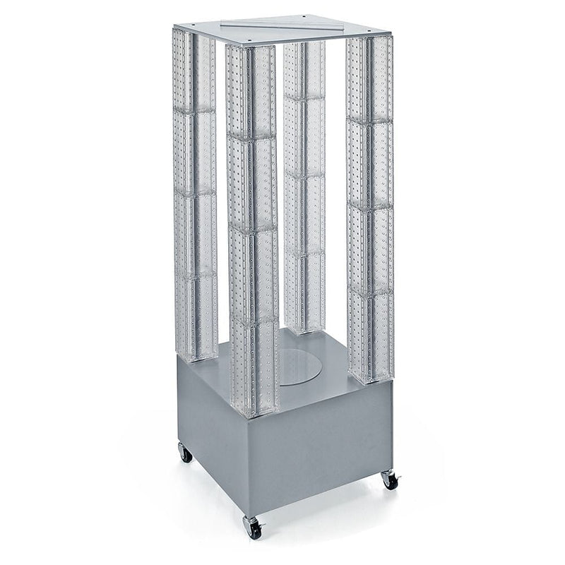 Azar Displays 64" Pegboard Four Tower Display, Clear (700228-CLR)