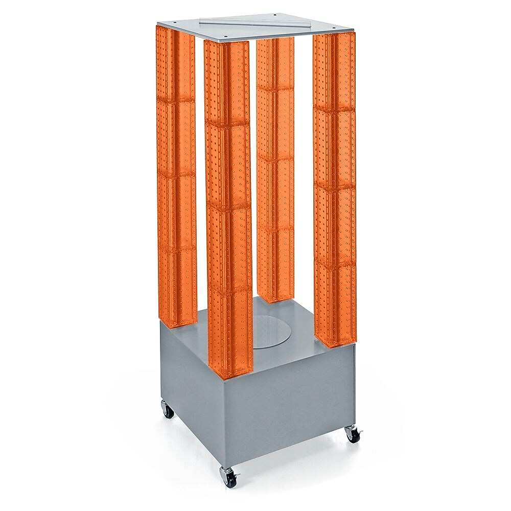 Azar Displays 64" Pegboard Four Tower Display Orange