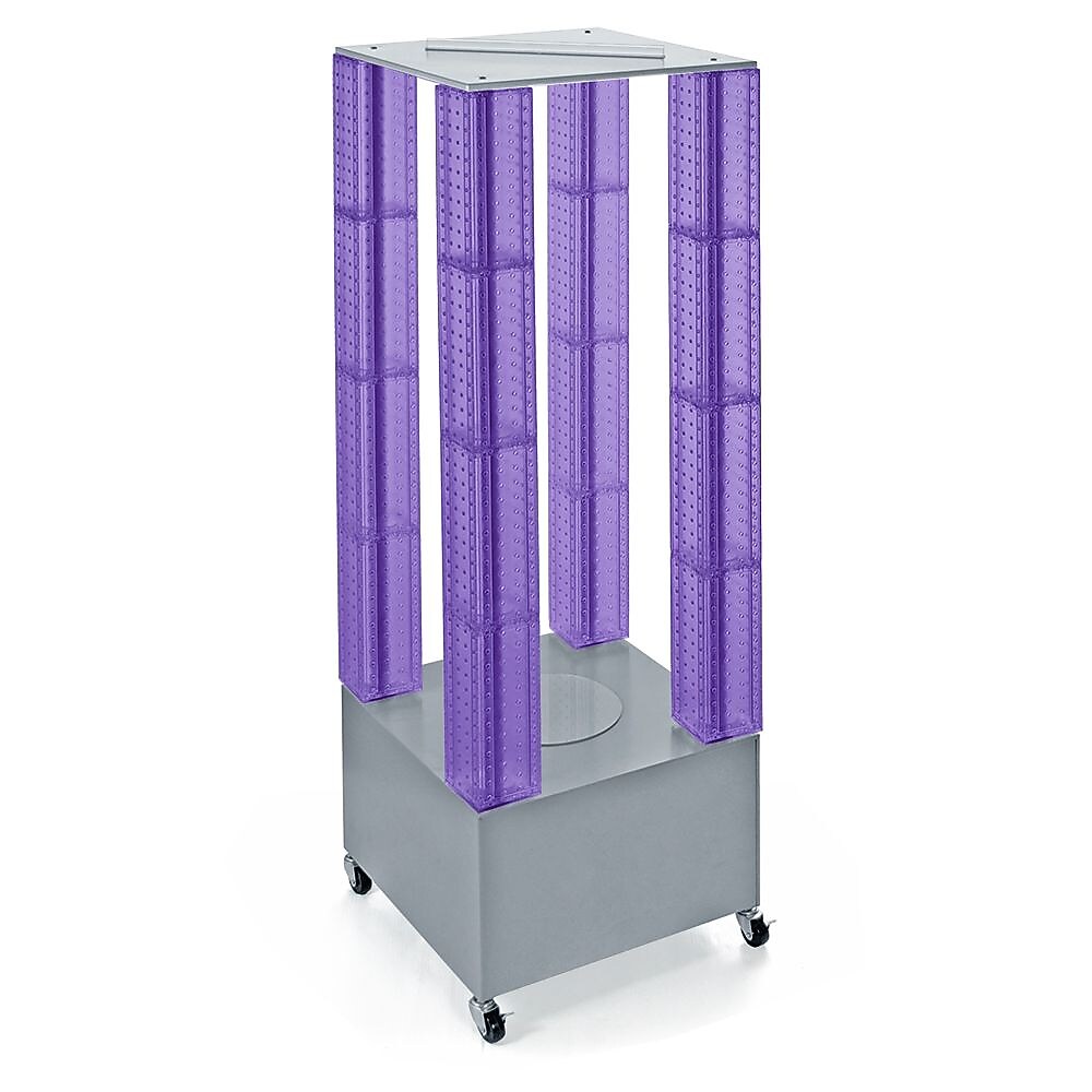 Azar Displays 64" Pegboard Four Tower Display Purple