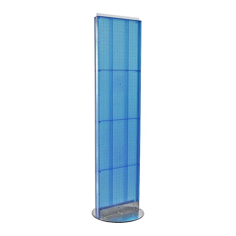 Azar Displays 16" x 60" Pegboard Freestanding Floor Display Blue