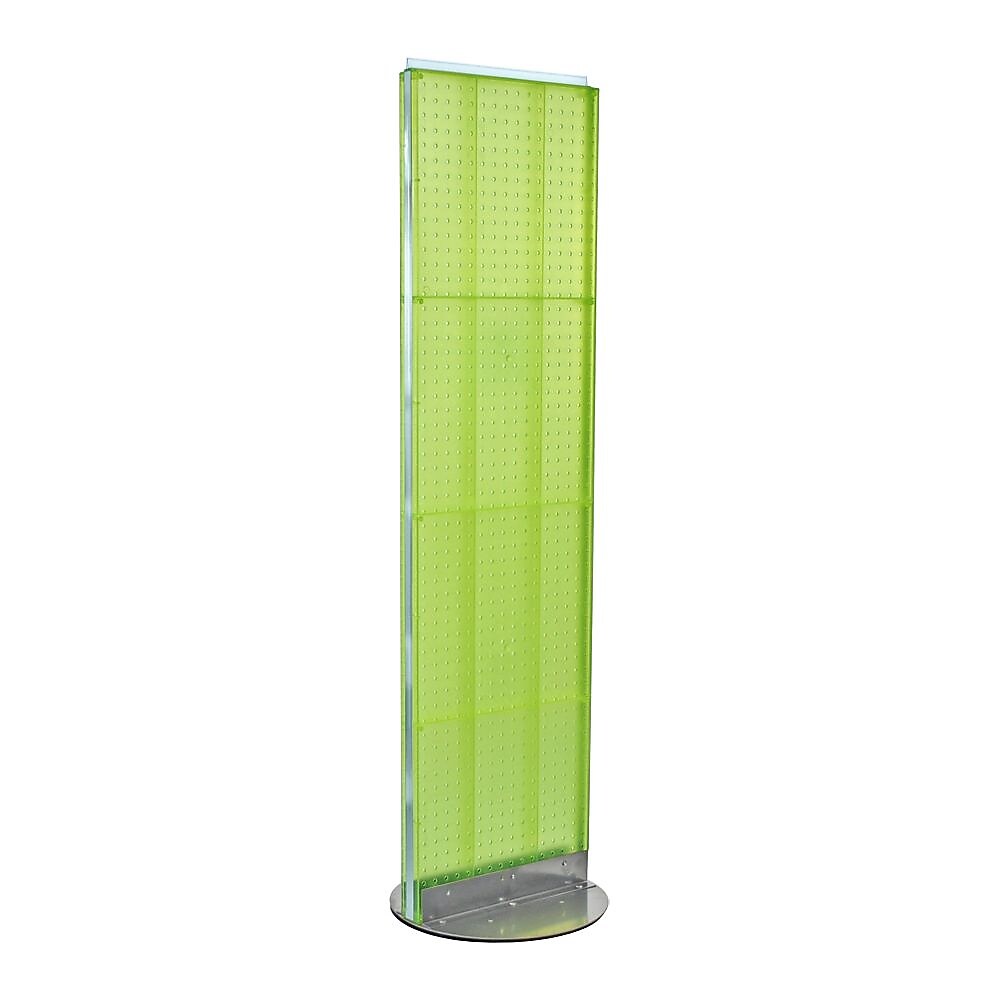 Azar Displays 16" x 60" Pegboard Freestanding Floor Display Green