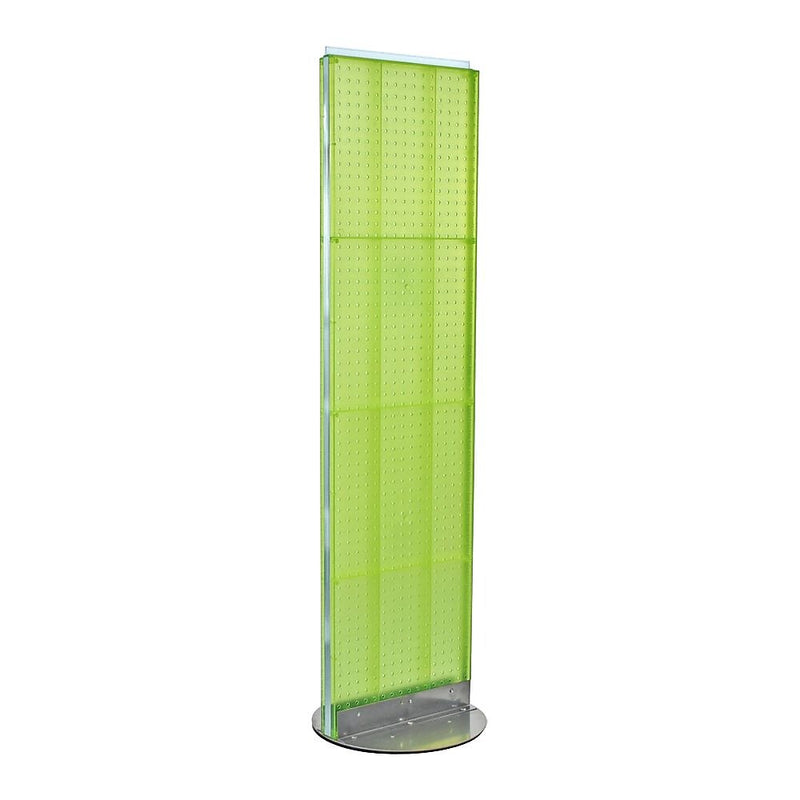 Azar Displays 16" x 60" Pegboard Freestanding Floor Display Green