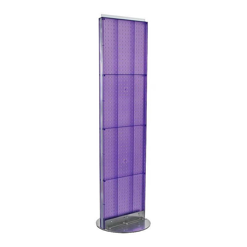 Azar Displays 16" x 60" Pegboard Freestanding Floor Display Purple