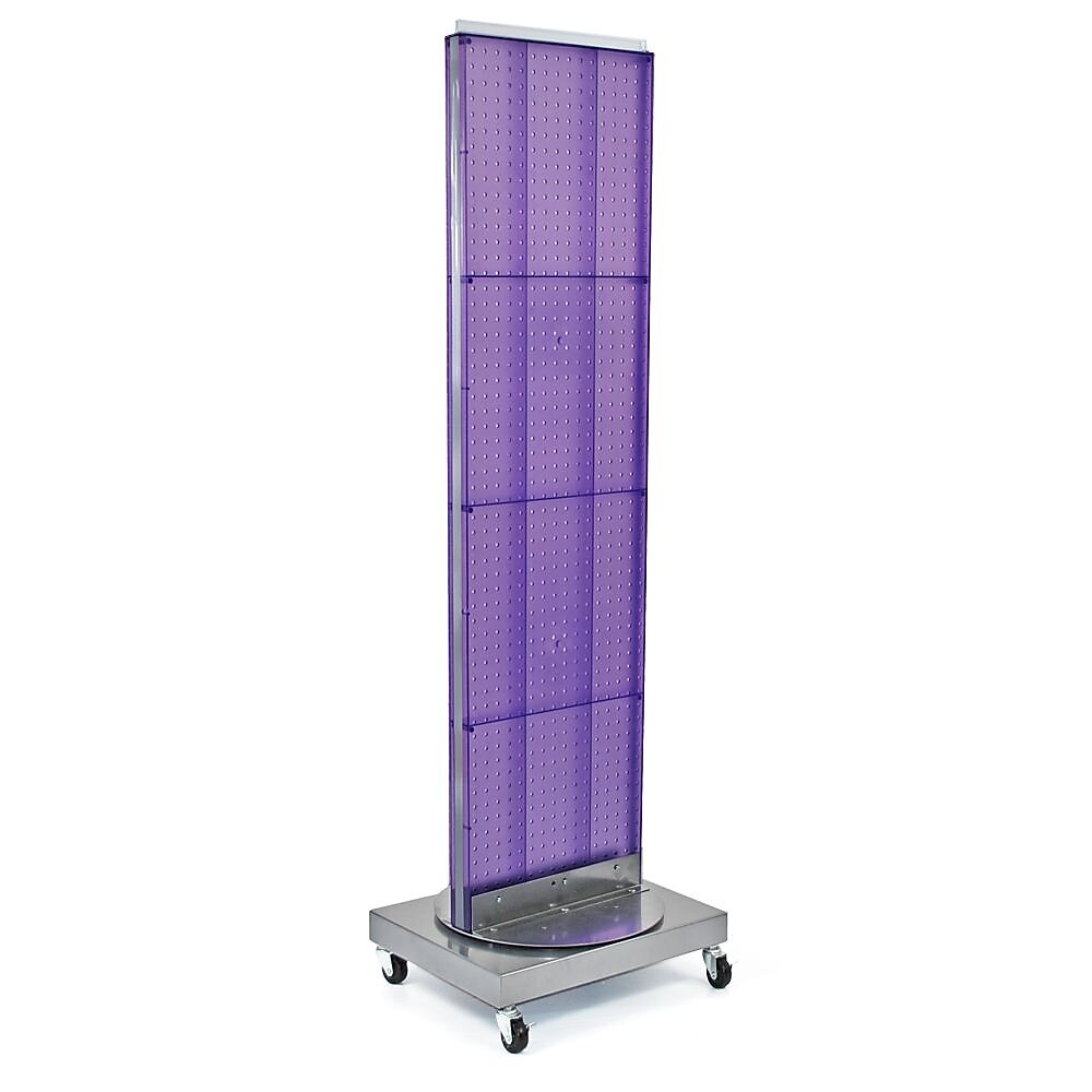 Azar Displays 16" x 60" Pegboard Freestanding Floor Stand, Purple (700253-PUR)