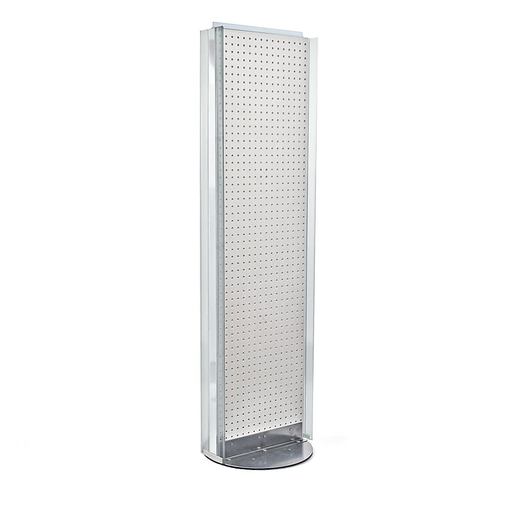 Azar Displays 16" x 60" Pegboard Floor Stand White