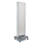 Azar Displays 16" x 60" Pegboard Floor Stand Revolving Base White