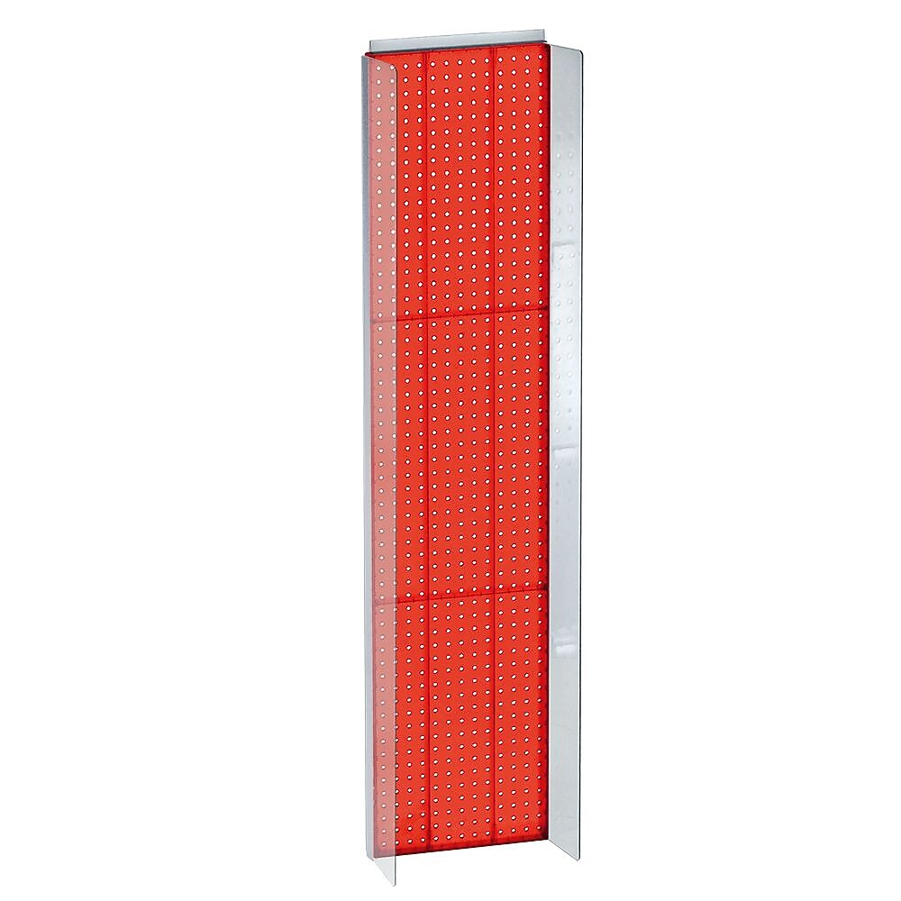 Azar Displays 14" x 60" Pegboard Powerwing Display Red