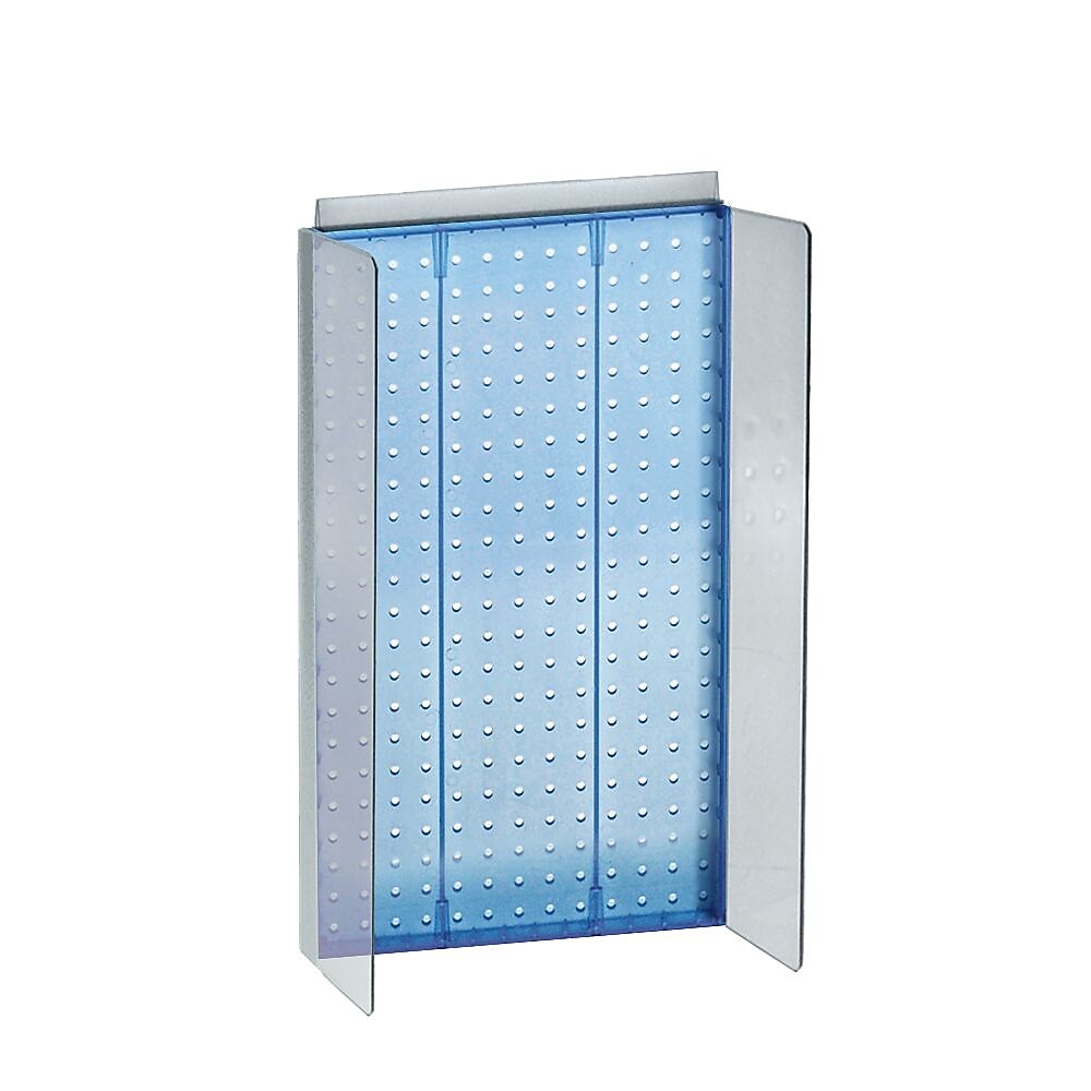 Azar Displays 13.5" x 22" Pegboard Powerwing Display Blue