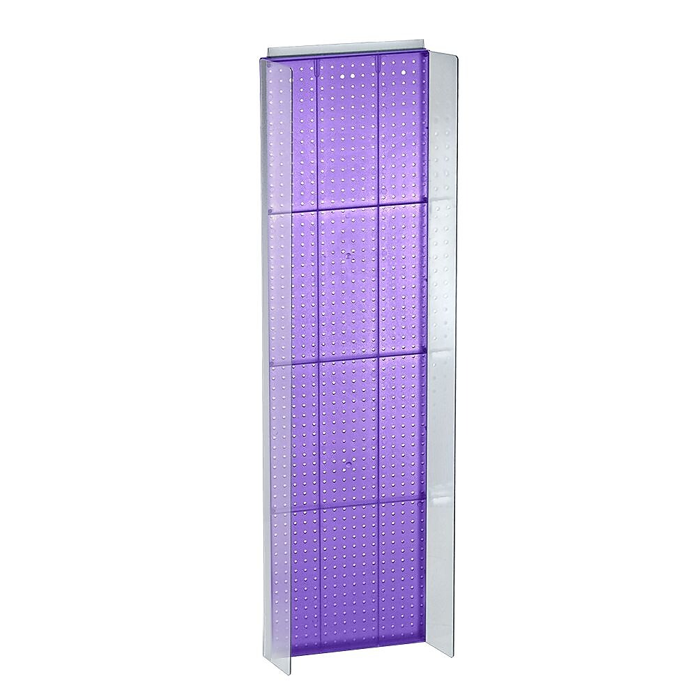 Azar Displays 16.75" x 60" Pegboard Powerwing Display Purple