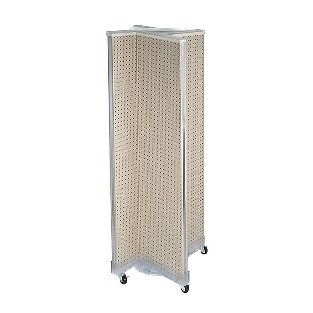 Azar Displays 60" x 16" Pegboard Floor Display Pinwheel Spinner, Almond (700421-ALM)