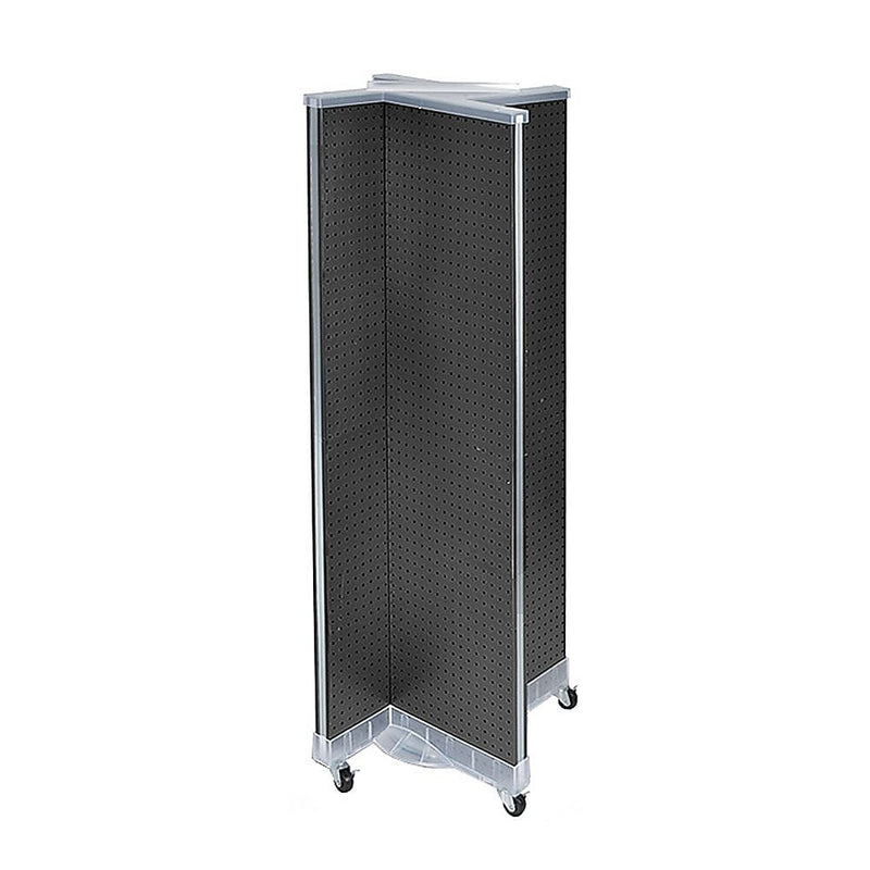 Azar Displays 60"H x 16"W Pegboard Floor Display Pinwheel Spinner Black