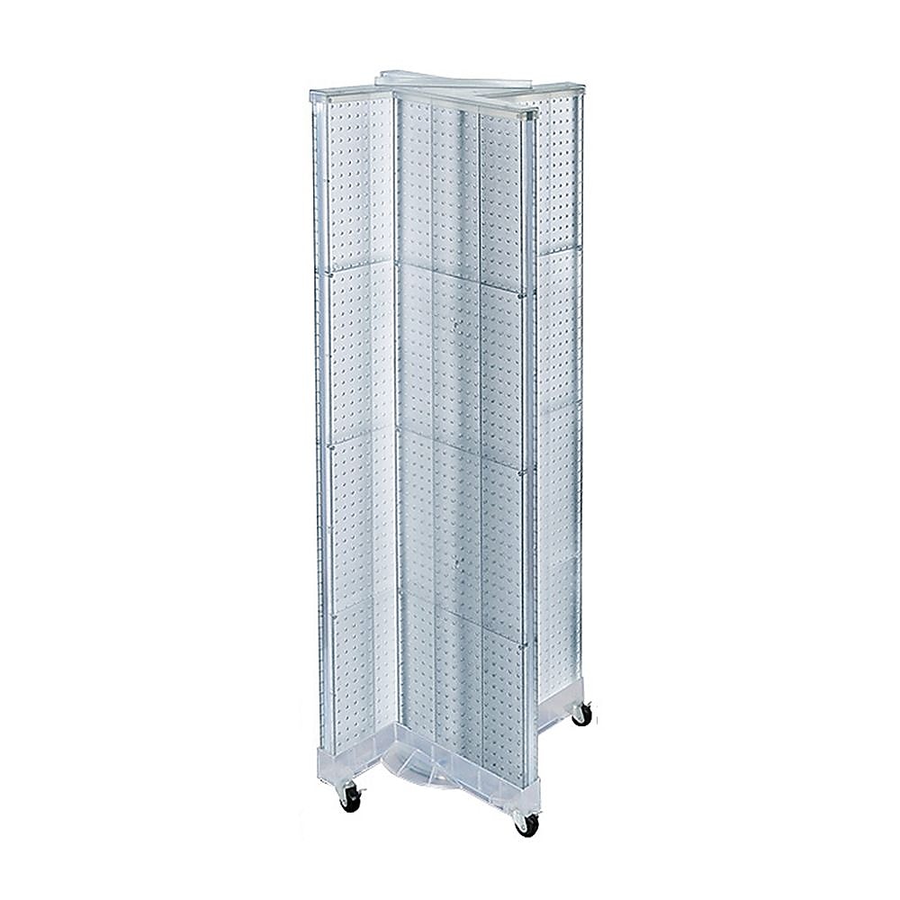 Azar Displays 60"H x 16"W Pegboard Floor Display Pinwheel Spinner Clear