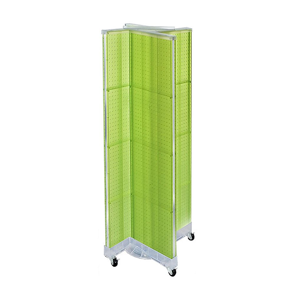 Azar Displays 60"H x 16"W Pegboard Floor Display Pinwheel Spinner Green