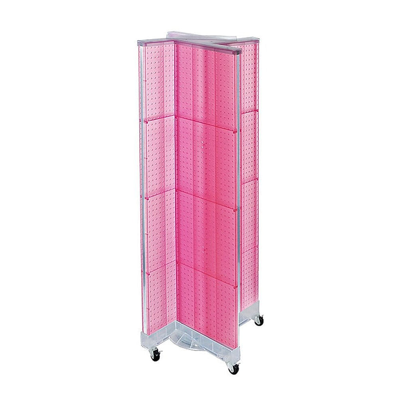 Azar Displays 60"H x 16"W Pegboard Floor Display Pinwheel Spinner Pink