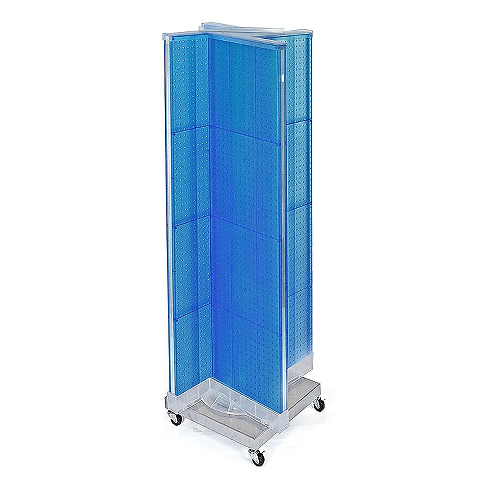 Azar Displays 16" x 60" Pegboard Floor Display Pinwheel Blue