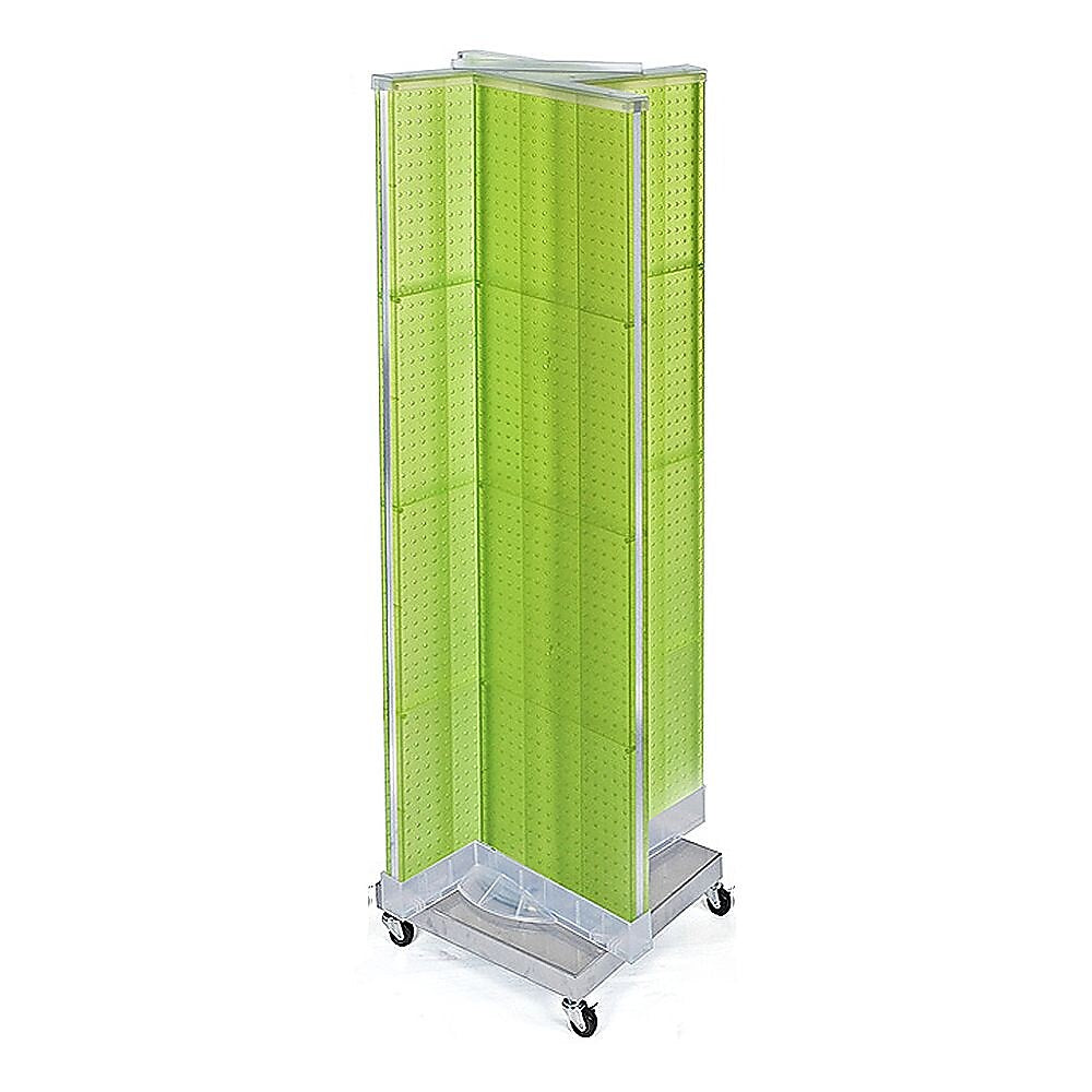 Azar Displays 16" x 60" Pegboard Floor Display Pinwheel Green